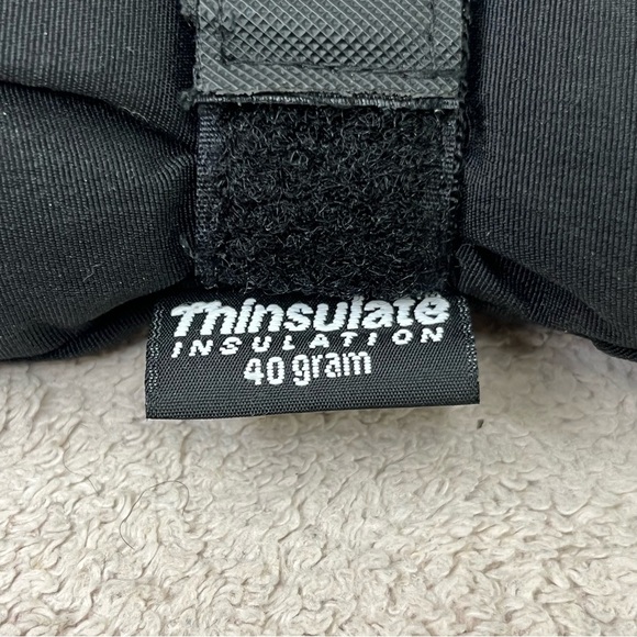 Vintage Thinsulate Insulated Winter Ski Gloves-Black Nylon-Classic-Simple-Casual - Picture 3 of 8